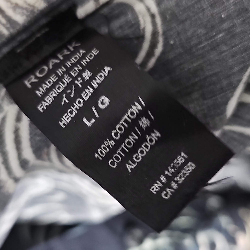 Roark Tropakill Navy Floral Short Sleeve‎ Shirt Large New - Picture 6 of 7